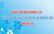 Bài 7 trang 119 SGK Hoá 12: Tính chất hóa học của kim loại kiềm thổ, hợp chất quan trọng của kim loại kiềm thổ